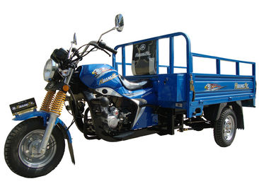 Μπλε τρίκυκλο φορτίου μηχανών 150CC καυσίμων με το στρογγυλό φορτίο 800kg προβολέων