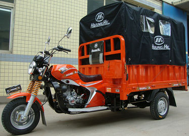 200CC τρίκυκλο φορτηγό παράδοσης φορτίου με την οπίσθια κάλυψη καμβά για τις υπαίθριες βρέχοντας περιοχές