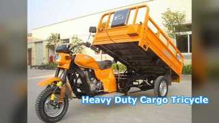Πορτοκαλί 150cc Cargo Tricycle Heavy Duty 3000kg