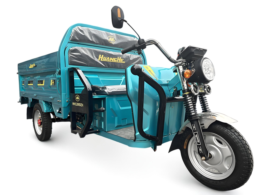 Ηλεκτρικό τρίκυκλο φορτίου 1200W με μπροστινό τύμπανο / πίσω τύμπανο φρένα ονομαστικό φορτίο 260 KG