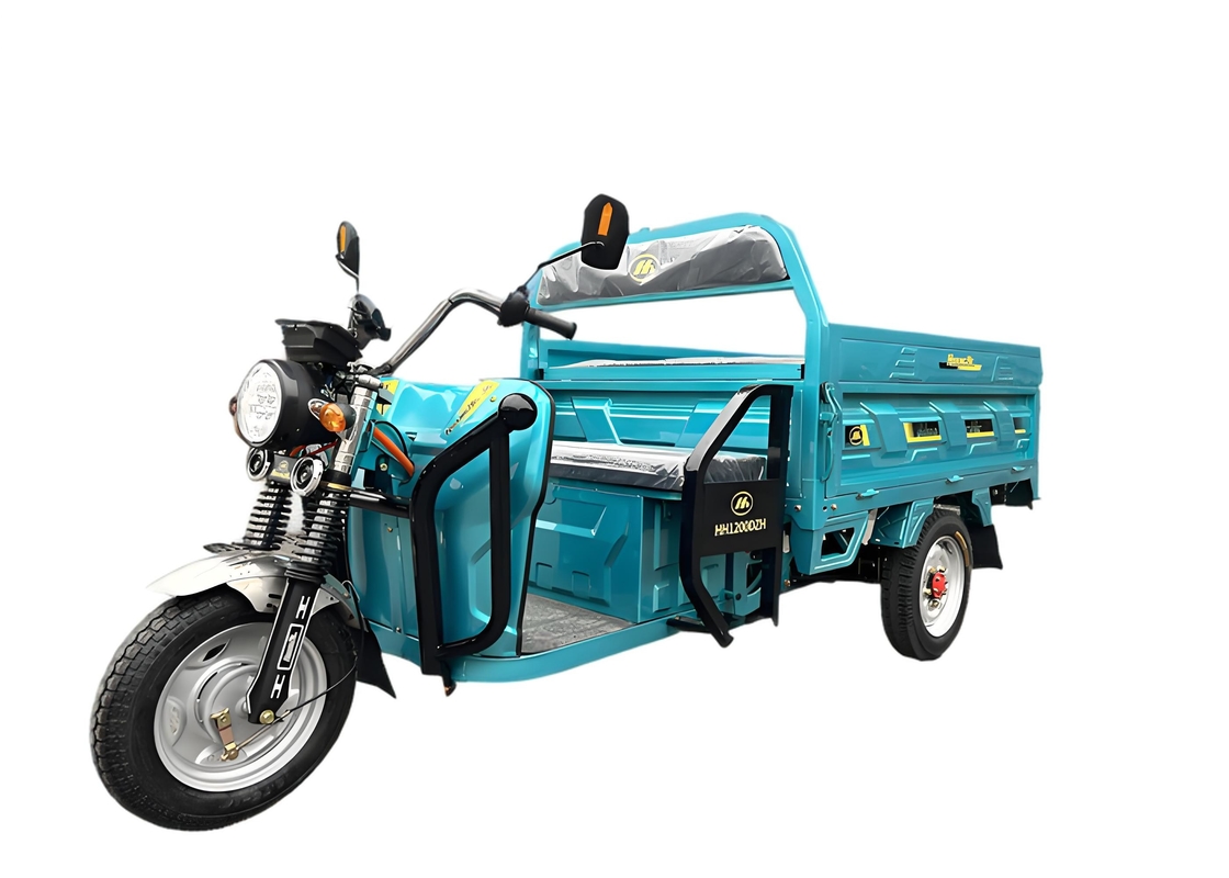Ηλεκτρικό τρίκυκλο φορτίου 1200W με μπροστινό τύμπανο / πίσω τύμπανο φρένα ονομαστικό φορτίο 260 KG